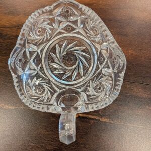 American Vintage Brilliant Cut  Pinwheel Crystal Candy ,Nut, Nappy Dish, RareGUC